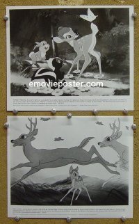 #5077 BAMBI 2 8x10s R72 Walt Disney classic 