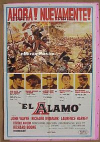 #064 ALAMO Argentinean poster '60 Wayne 