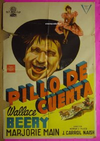 #6432 JACKASS MAIL Argent '42 Wallace Beery 