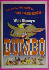 #1138 DUMBO Aust 1sh R80s Walt Disney classic