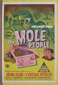 #202 MOLE PEOPLE Australian 1sh '56 Agar 