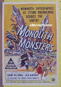 #204 MONOLITH MONSTERS Australian 1sh '57 