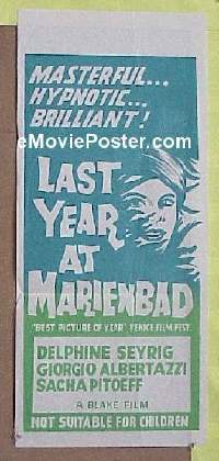 #419 LAST YEAR AT MARIENBAD Aust daybill '62 