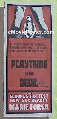 #431 PLAYTHING OF THE DEVIL Aust daybill XXX 