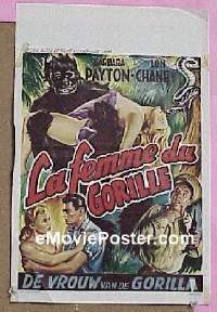 #291 BRIDE OF THE GORILLA Belgian poster '51 