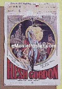 #313 FLESH GORDON Belgian poster '74 sci-fi 