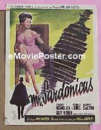 #335 MR SARDONICUS Belgian poster '61 Castle 