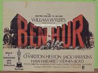 BEN-HUR British quad R1969 Heston, William Wyler classic religious epic, chariot art!