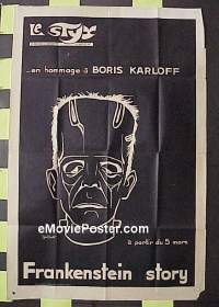 #243 FRANKENSTEIN STORY French poster '50s 