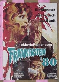 #364 FRANKENSTEIN '80 German poster '72 