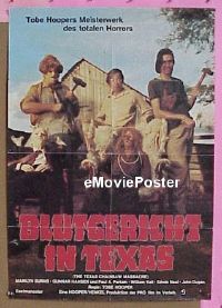 #285 TEXAS CHAINSAW MASSACRE German poster 74 