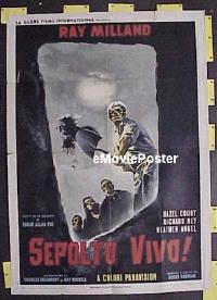 #215 PREMATURE BURIAL Italian '62 Ray Milland 