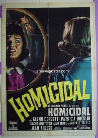 #1090 HOMICIDAL Italian 1p '61 William Castle 