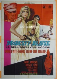 #073 MODESTY BLAISE Italian poster '66 Vitti 