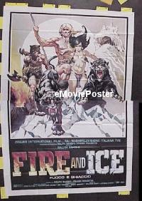 #236 FIRE & ICE Italian '83 Frazetta art! 