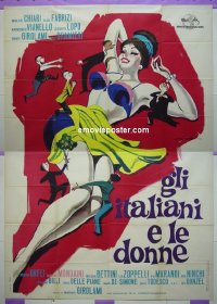 #1156 GLI ITALIANI E LE DONNE It.2p '62 art! 