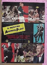 #050 OUR MAN FLINT Italian poster '65 Coburn 