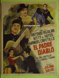 #1306 EL PADRE DIABLO Mexican poster Aguilar