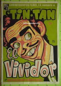 #1309 EL VIVIDOR Mex.1sh 56 Tin-Tan portrait!