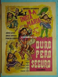 #1321 DURO PERO SEGURO Mexican poster '74 