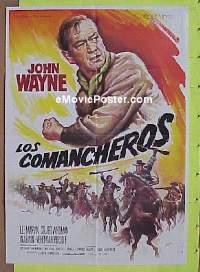 #105 THE COMANCHEROS Spanish 1sh R75 Wayne 