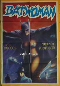 #6101 BATWOMAN Turkish movie poster '67 wild sexy image!