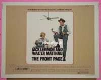 z280 FRONT PAGE half-sheet movie poster '75 Lemmon, Matthau