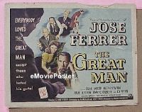 #487 GREAT MAN B-1/2sh '57 Ferrer, Jagger 