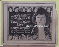 #009 LADIES MUST LIVE 1/2sh '21 Betty Compson 