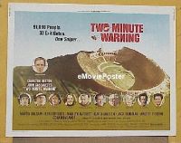 z846 TWO MINUTE WARNING half-sheet movie poster '76 Charlton Heston