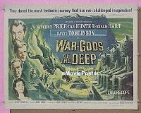 z880 WAR-GODS OF THE DEEP half-sheet movie poster '65 AIP, Vincent Price