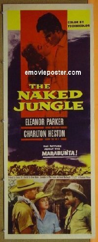 R246 NAKED JUNGLE insert '54 Charlton Heston, Pal