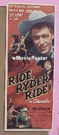 #595 RIDE RYDER RIDE insert '49 Red Ryder! 