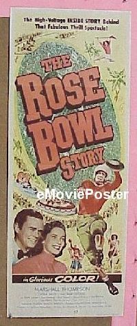 #126 ROSE BOWL STORY insert '52 football 