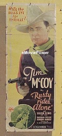 #125 RUSTY RIDES ALONE insert '33 Tim McCoy 