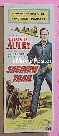 #596 SAGINAW TRAIL insert '53 Gene Autry 