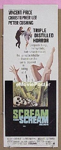 #217 SCREAM & SCREAM AGAIN insert '70 Price 