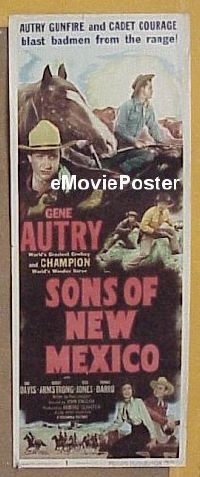 #133 SONS OF NEW MEXICO insert '49 Gene Autry 