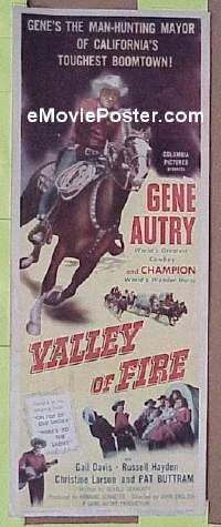 #063 VALLEY OF FIRE insert '51 Gene Autry 