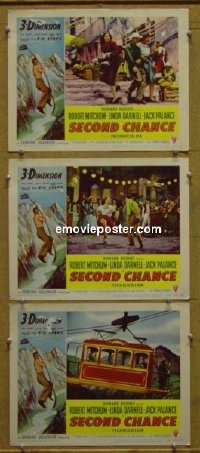 #5828 2nd CHANCE 3 LCs 53 3D Mitchum, Palance 