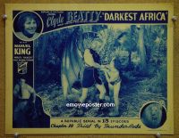 #1620 DARKEST AFRICA Chap 10 lobby card '36 serial