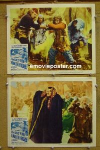 #1266 DAY THE EARTH FROZE 2 lobby cards '59 sci-fi!