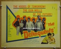 #9119 DELINQUENTS Title Lobby Card '57 Tom Laughlin