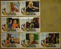 #1119 DEMENTIA 13 7 lobby cards '63 Coppola, Corman