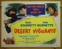 #9120 DESERT VIGILANTE Title Lobby Card '49 Starrett