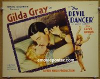 #1641 DEVIL DANCER lobby card '27 Gilda Gray, Brook