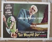 #1647 DIE MONSTER DIE lobby card #6 '65 Boris Karloff