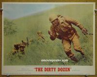 #1648 DIRTY DOZEN lobby card #2 '67 running Jim Brown!