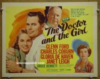 #9125 DOCTOR & THE GIRL Title Lobby Card '49 Glenn Ford