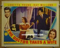 #1651 DOCTOR TAKES A WIFE lobby card '40 Loretta Young